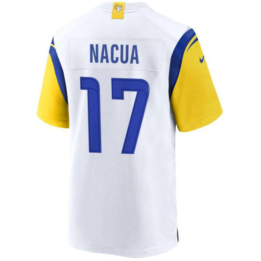 LA.Rams #17 Puka Nacua White Stitched Player Vapor Game Football Jerseys