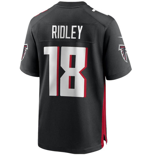 A.Falcons #18 Calvin Ridley Black Replica Player Vapor Game Football Jerseys
