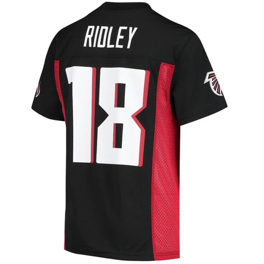 A.Falcons #18 Calvin Ridley Black Replica Player Game Football Jerseys