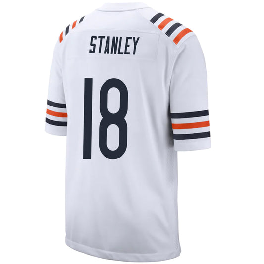 C.Bears #18 Jayson Stanley White Stitched Player Vapor Elite Football Jerseys