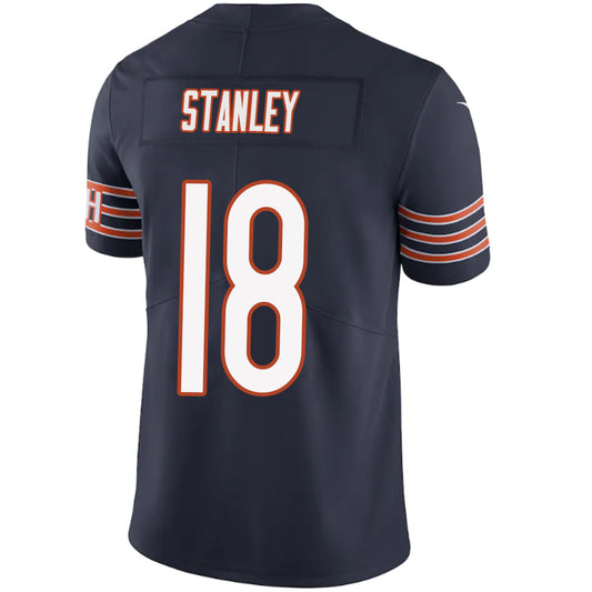 C.Bears #18 Jayson Stanley Navy Stitched Player Vapor Game Football Jerseys