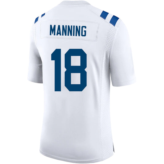 I.Colts #18 Peyton Manning White Stitched Player Vapor Game Football Jerseys