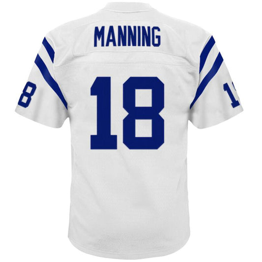 I.Colts #18 Peyton Manning Mitchell & Ness White 2006 Retired Player Legacy Football Jerseys