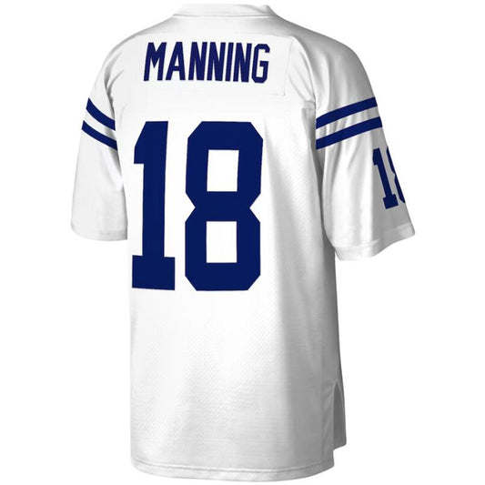 I.Colts #18 Peyton Manning Mitchell & Ness White Legacy Replica Football Jerseys