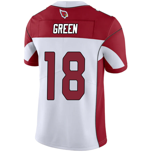 A.Cardinal 18# A.J. Green White Stitched Player Vapor Game Football Jerseys