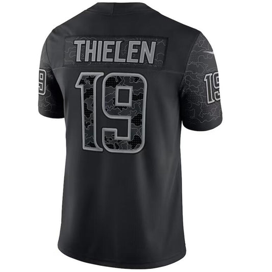 M.Vikings #19 Adam Thielen Black Stitched Player Game Football Jerseys