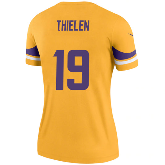 M.Vikings #19 Adam Thielen Gold Stitched Player Game Football Jerseys