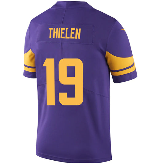 M.Vikings #19 Adam Thielen Purple Stitched Player Vapor Game Football Jerseys