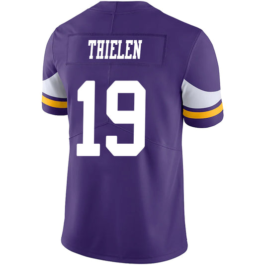 M.Vikings #19 Adam Thielen Purple Stitched Player Game Football Jerseys