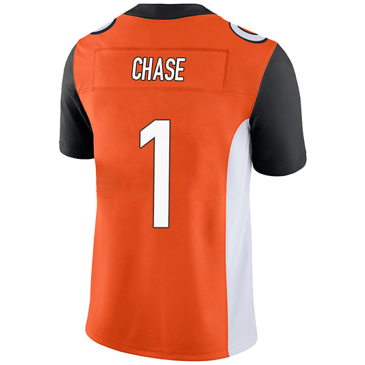 C.Bengals #1 Ja'Marr Chase Orange Stitched Player Game Football Jerseys