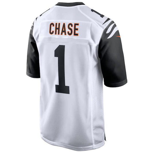 C.Bengals #1 Ja'Marr Chase White Stitched Player Vapor Game Football Jerseys