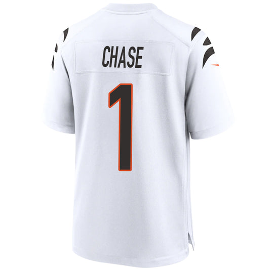 C.Bengals #1 Ja'Marr Chase White Stitched Player Game Vapor  Football Jerseys
