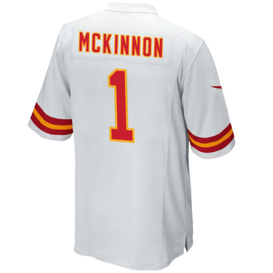 KC.Chiefs #1 Jerick McKinnon White Stitched Player Game Football Jerseys