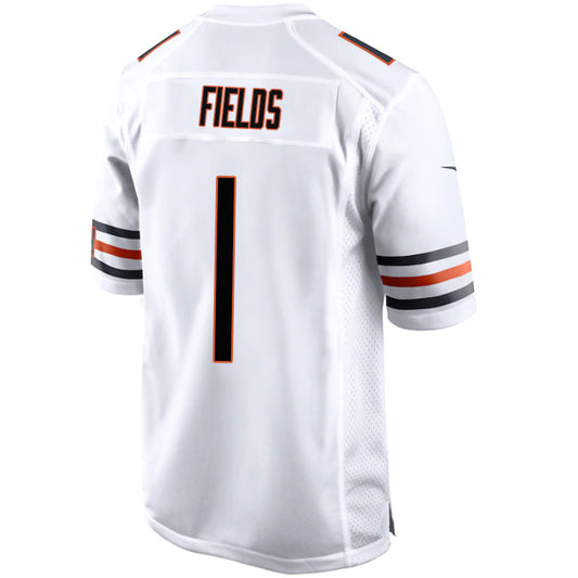 C.Bears #1 Justin Fields White Stitched Player Game Football Jerseys