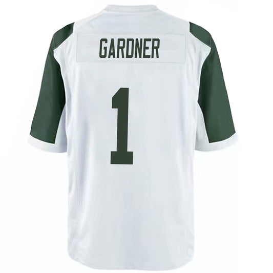 NY.Jets #1 Sauce Gardner White Stitched Player Game Football Jerseys