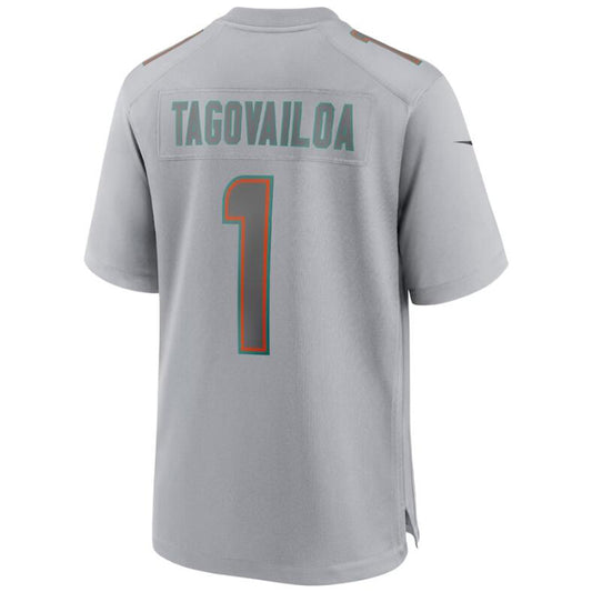 M.Dolphins #1 Tua Tagovailoa Gray Stitched Player Vapor Game Football Jerseys