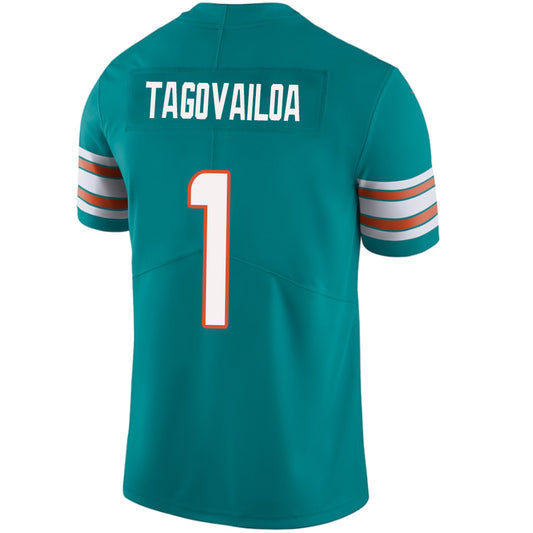 M.Dolphins #1 Tua Tagovailoa Green Stitched Player Game Football Jerseys