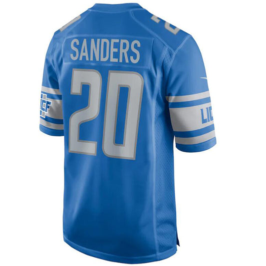 D.Lions #20 Barry Sanders Blue Stitched Player Game Football Jerseys