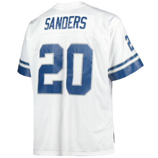 D.Lions #20 Barry Sanders White Stitched Player Elite Football Jerseys