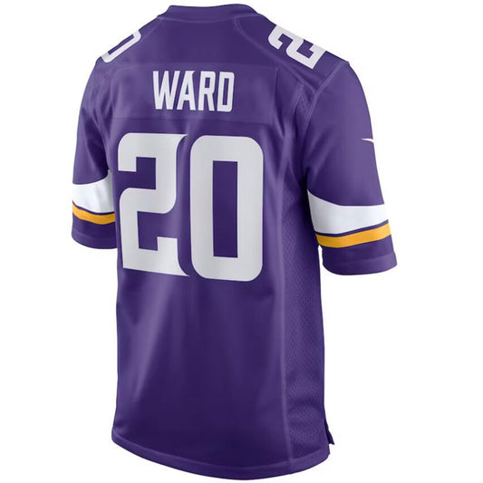 M.Vikings #20 Jay Ward Purple Stitched Player Vapor Game Football Jerseys