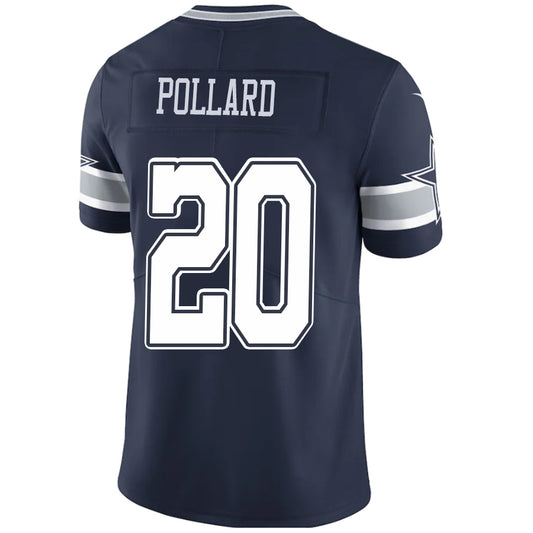 D.Cowboys #20 Tony Pollard Navy Stitched Player Game Football Jerseys