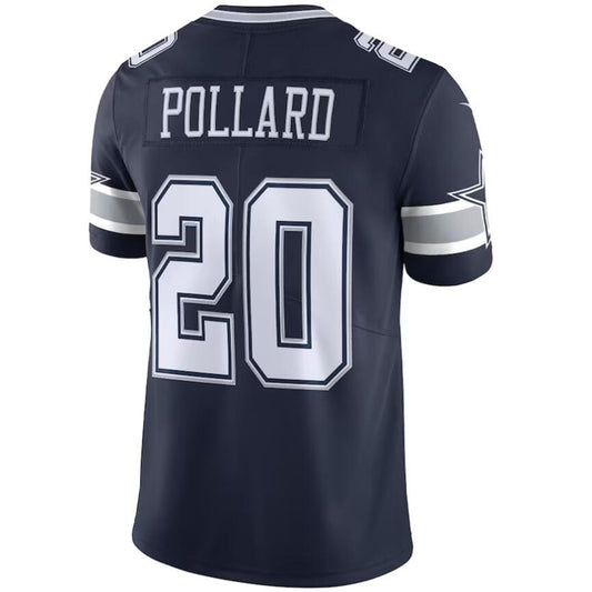 D.Cowboys #20 Tony Pollard Navy Stitched Player 2020 Vapor Limited Game Football Jerseys