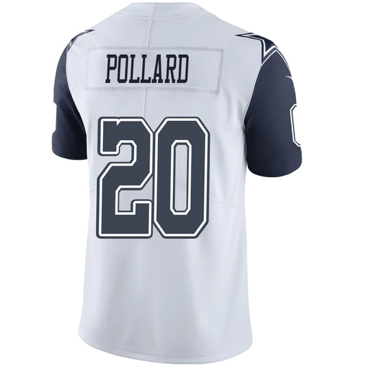 D.Cowboys #20 Tony Pollard White Stitched Player Vapor Game Football Jerseys