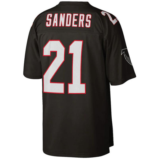 A.Falcons #21 Deion Sanders Black Stitched Player Game Football Jerseys