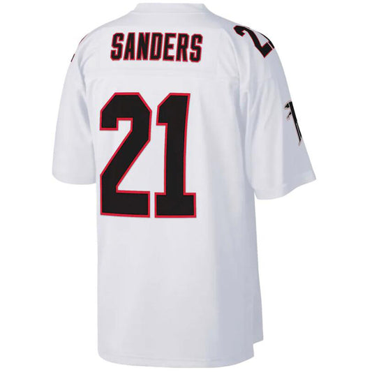 A.Falcons #21 Deion Sanders White Stitched Player Game Football Jerseys