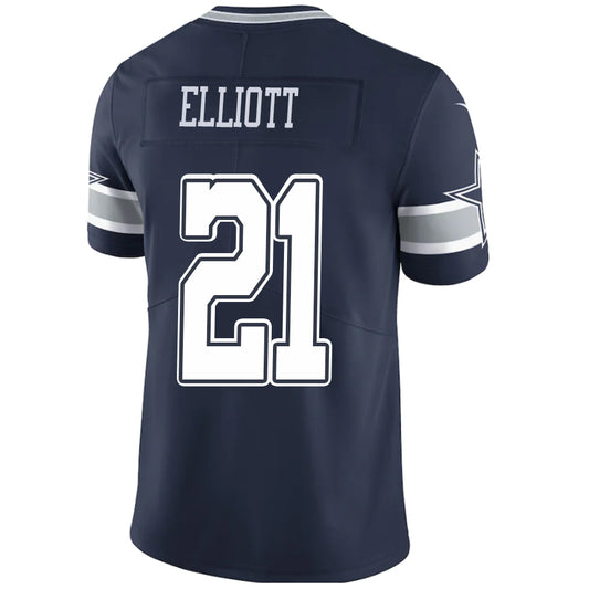 D.Cowboys #21 Ezekiel Elliott Navy Stitched Player Game Football Jerseys