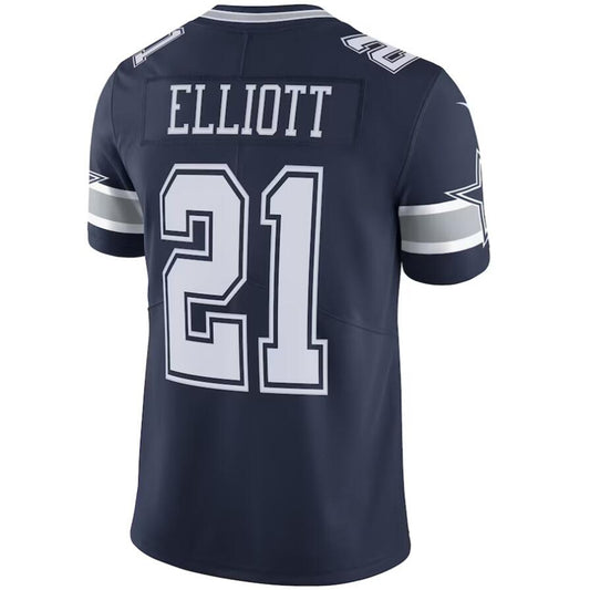 D.Cowboys #21 Ezekiel Elliott Navy Stitched Player Vapor Limited Game Football Jerseys