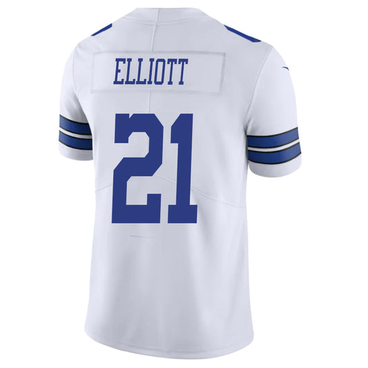 D.Cowboys #21 Ezekiel Elliott White Stitched Player Game Football Jerseys