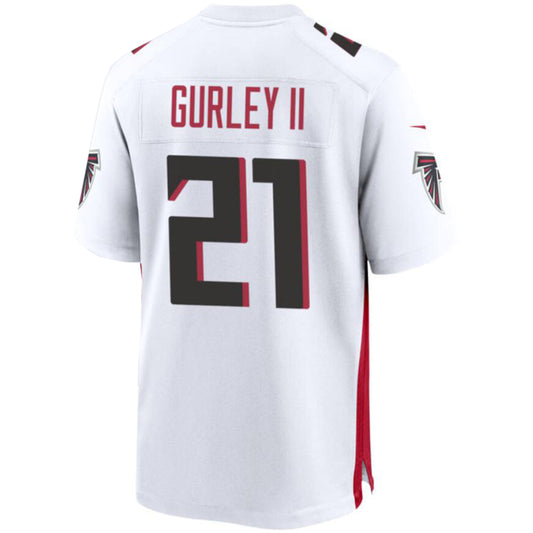 A.Falcons #21 Gurley II White Stitched Player Game Football Jerseys