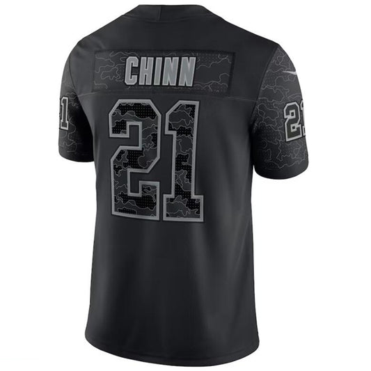 C.Panthers #21 Jeremy Chinn Black Stitched Player Game Limited Football Jerseys