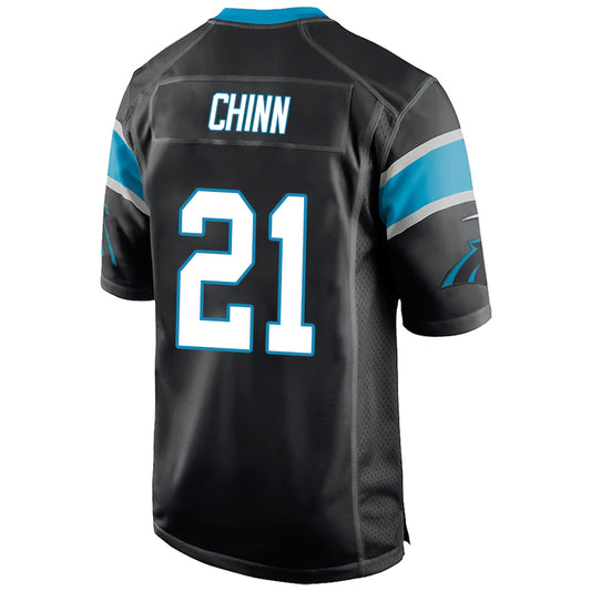 C.Panthers #21 Jeremy Chinn Black Stitched Player Game Football Jerseys