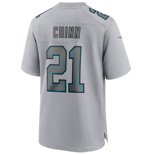 C.Panthers #21 Jeremy Chinn Gray Stitched Player Game Football Jerseys