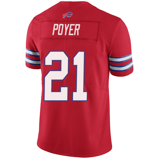 B.Bills #21 Jordan Poyer Red Stitched Player Vapor Elite Football Jerseys