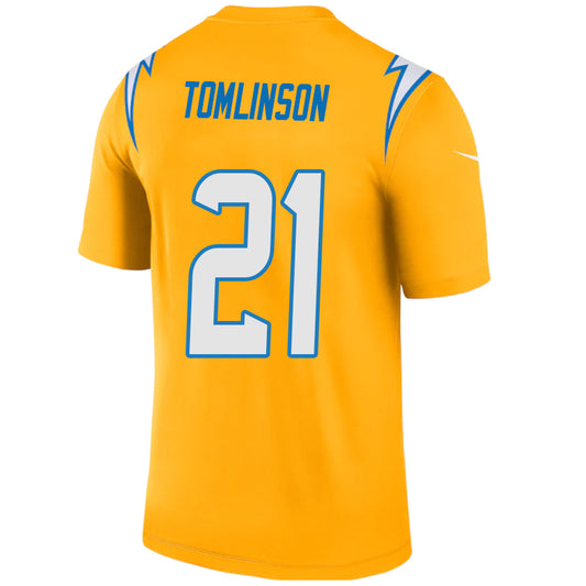 LA.Chargers #21 LaDainian Tomlinson Gold Stitched Player Game Football Jerseys