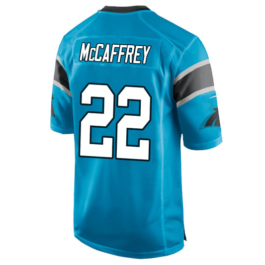 C.Panthers #22 Christian McCaffrey Blue Stitched Player Game Football Jerseys