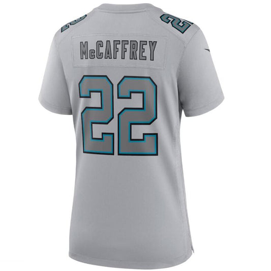 C.Panthers #22 Christian McCaffrey Gray Atmosphere Fashion Game Football Jerseys