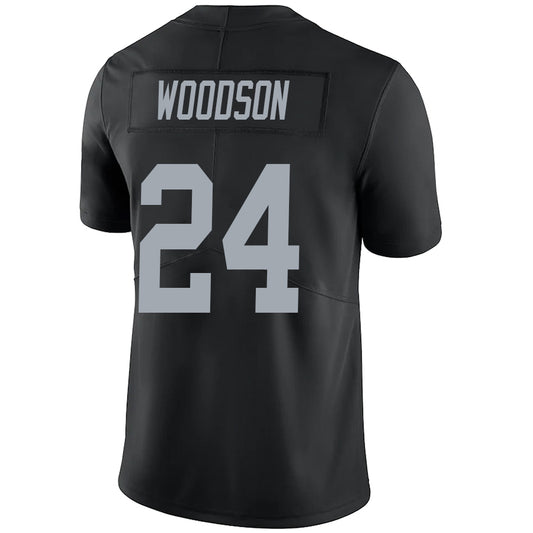 LV.Raiders #24 Charles Woodson Black Stitched Player Vapor Game Football Jerseys