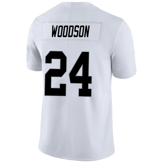 LV.Raiders #24 Charles Woodson White Stitched Player Vapor Game Football Jerseys