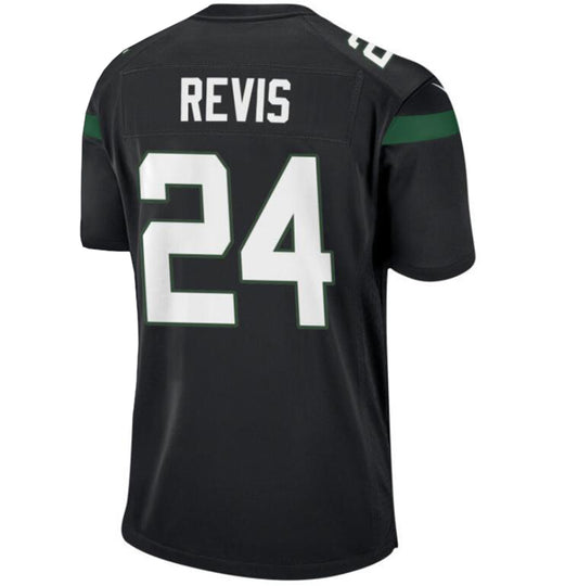 NY.Jets #24 Darrelle Revis Gotham Black Retired Player Game Football Jersey