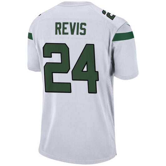 NY.Jets #24 Darrelle Revis Gotham White Retired Player Game Football Jersey