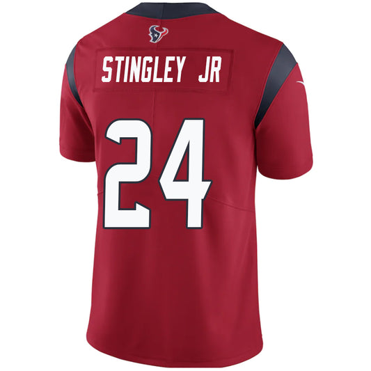 H.Texans #24 Derek Stingley Jr Red Stitched Player Game Football Jerseys