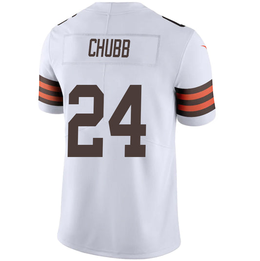 C.Browns #24 Nick Chubb White Stitched Player Game Football Jerseys