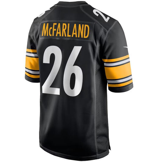 P.Steelers #26 Anthony McFarland Jr. Black Game Limited Jersey Stitched American Football Jerseys