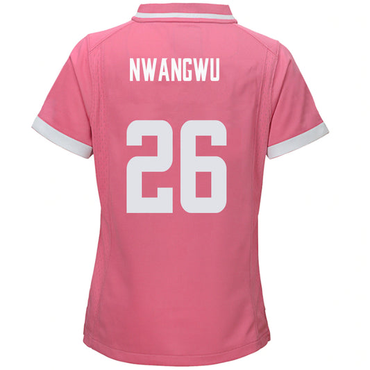 M.Vikings #26 Kene Nwangwu Pink Stitched Player Game Football Jerseys