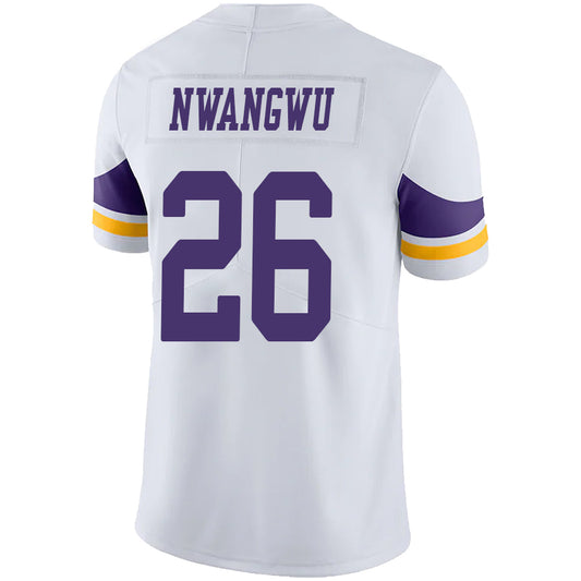M.Vikings #26 Kene Nwangwu White Stitched Player Game Football Jerseys