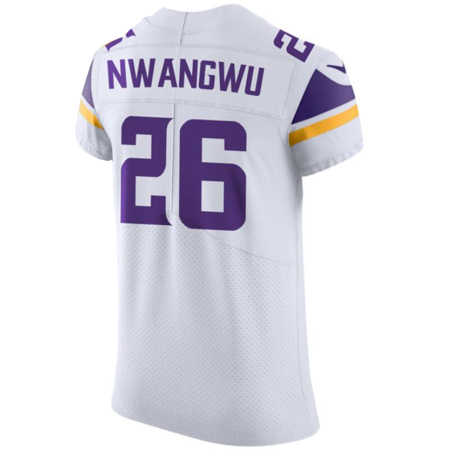 M.Vikings #26 Kene Nwangwu White Stitched Player Vapor Elite Football Jerseys